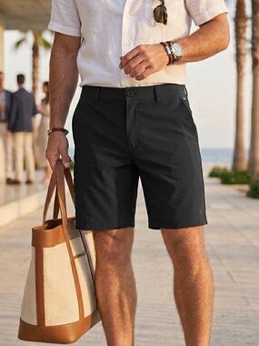 Columbia Men's Black Flat Front Shorts